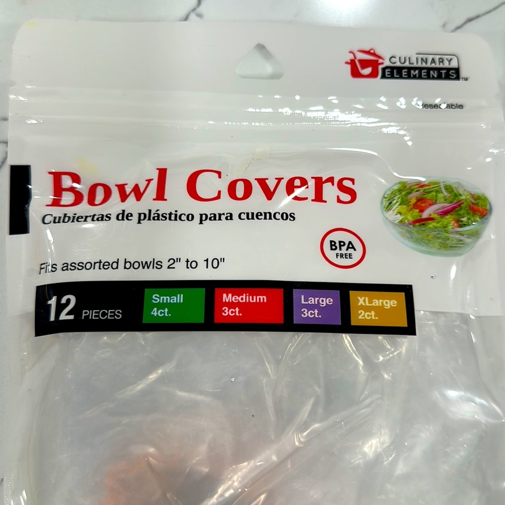 NWT Culinary Elements Bowl Covers Bundle of 2